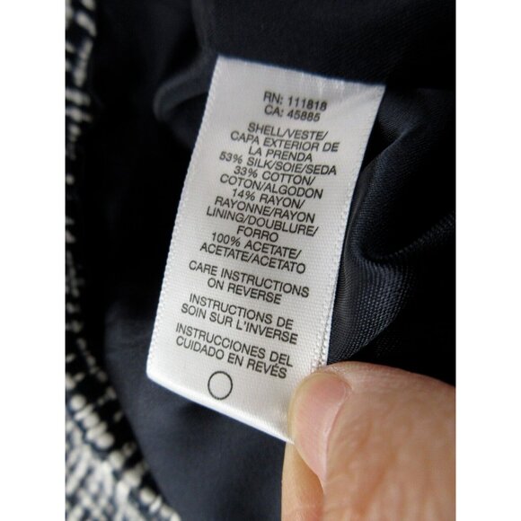 Michael Kors Blazer 10 Silk Tweed Jacket Business Preppy Y2K NEW - Picture 10 of 11